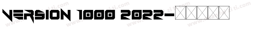 Version 1000 2022字体转换